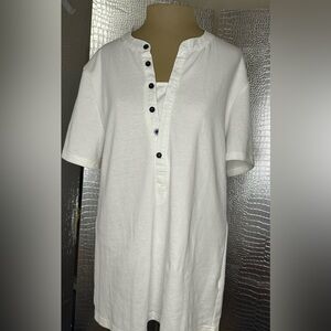Men's White Button-Up Shirt
